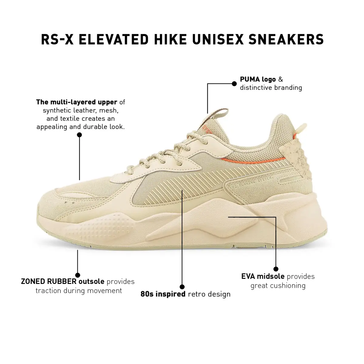 Puma Rs-X Elevated Hike Granola-Toasted Almon Bej Erkek Günlük Spor Ayakkabı