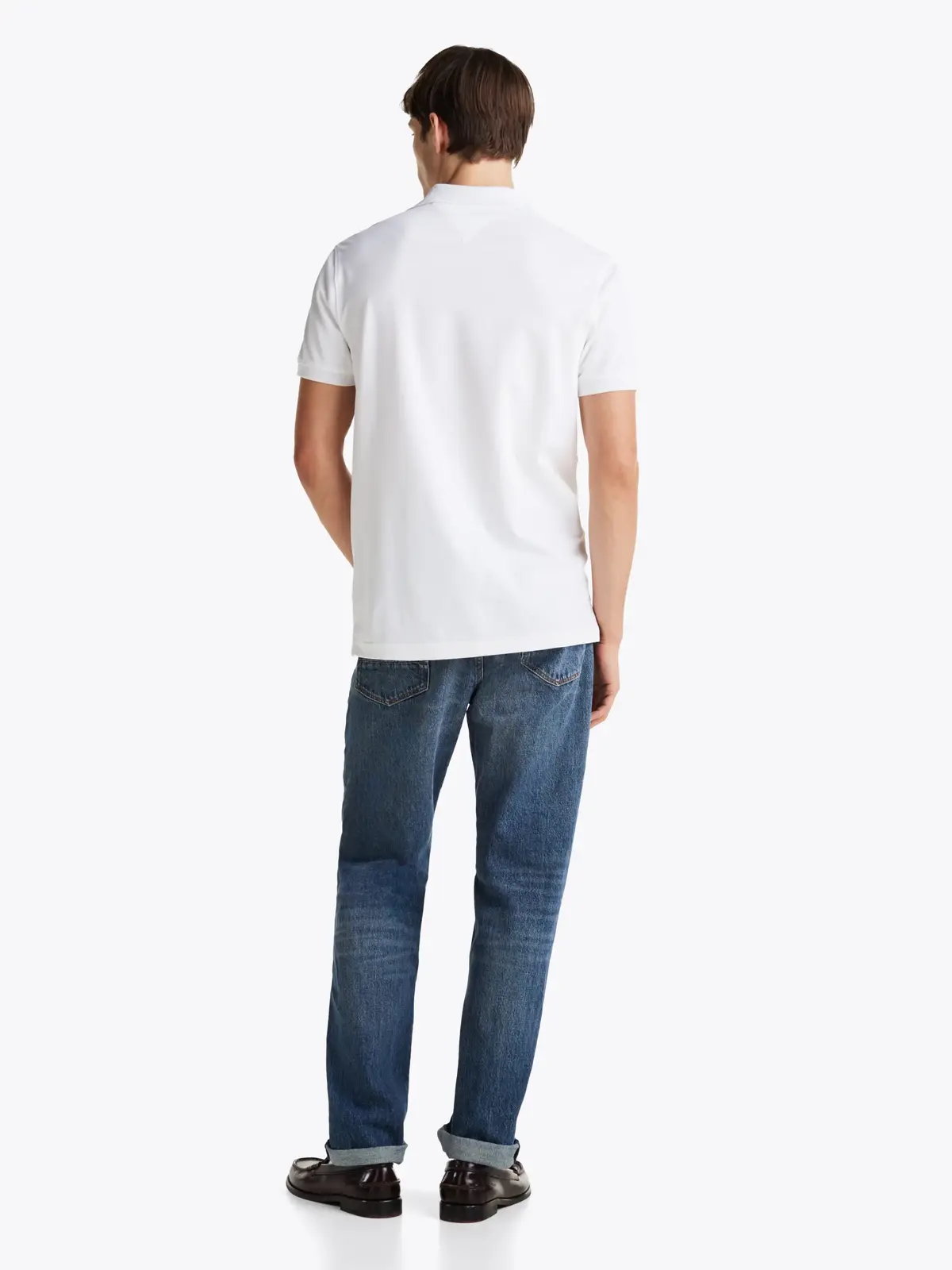 Tommy Hilfiger PERFORMANCE PIQUE RE, YBR Beyaz Erkek T-Shirt & Polo