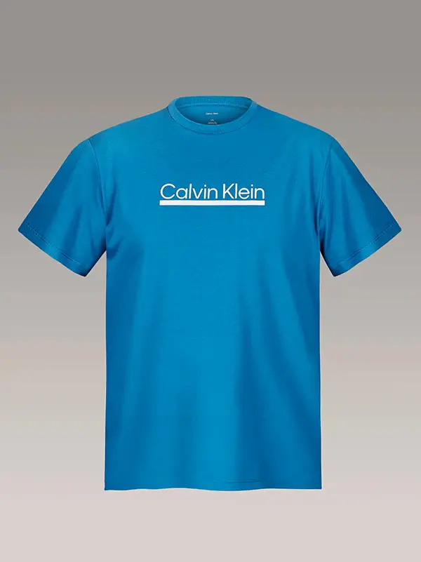 Calvin Klein SS 30s EU SP OUTLINE TAPE GRAPHI Mavi Erkek Tişört