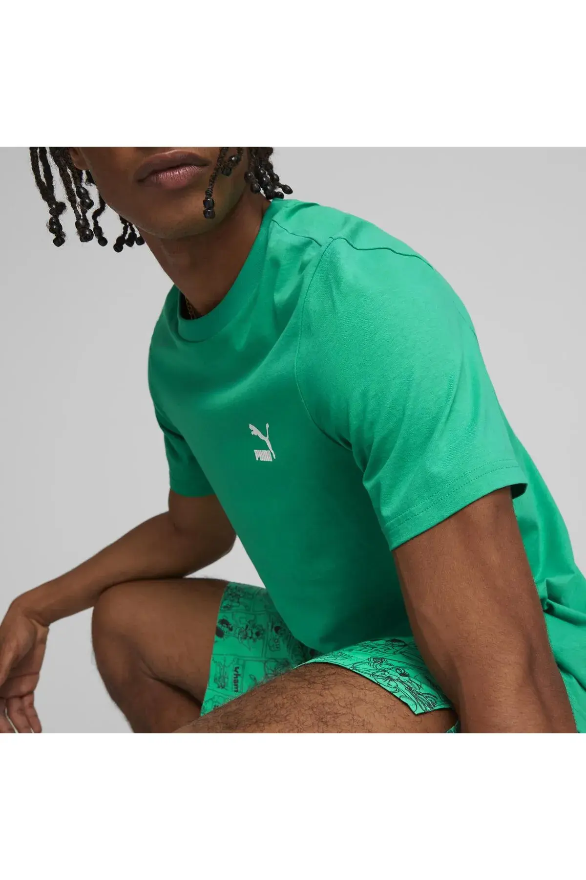 Puma Classıcs Small Logo Tee Yeşil Erkek Tişört