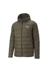 Puma Packlıte Hooded Down Jacket Deep Olive Erkek Şişme Mont