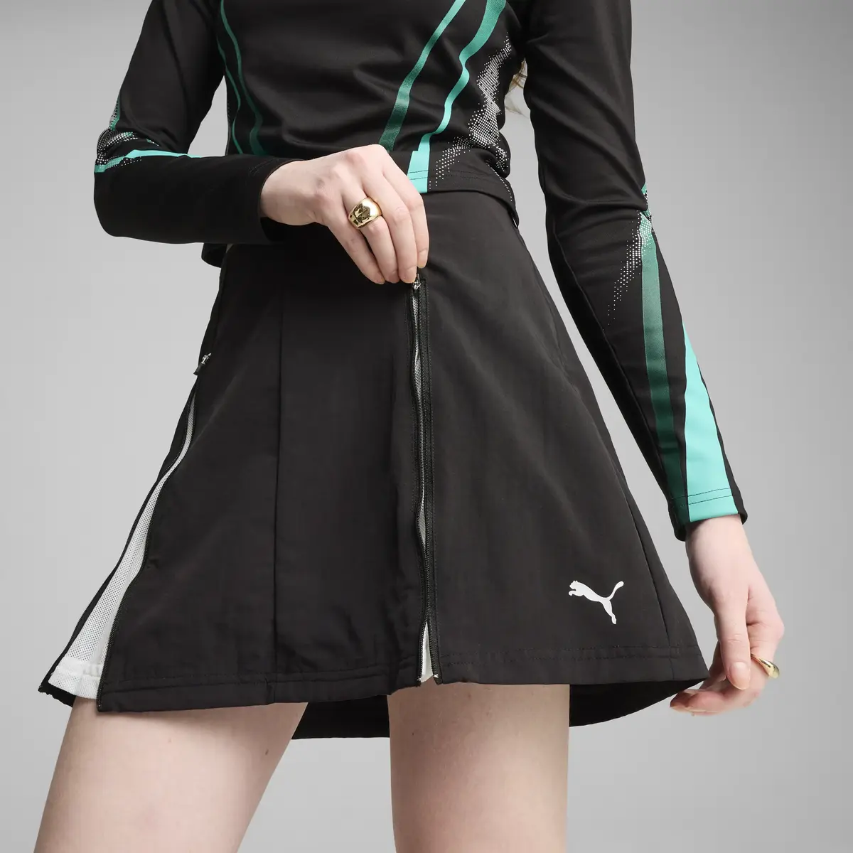 PUMA DARE TO Zip-Off Skirt Siyah Kadın Etek