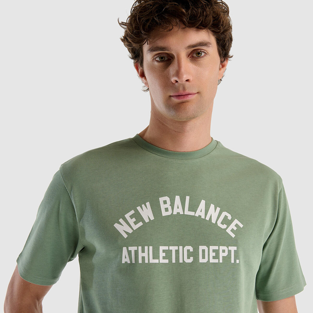New Balance MNT1519 Erkek Yeşil T- Shirt
