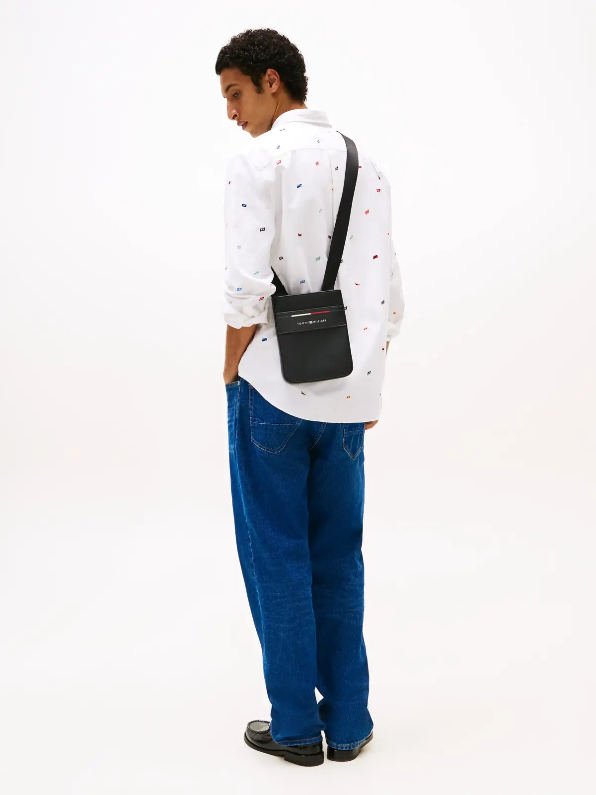 Tommy Hilfiger TH FOUNDATION MINI C, BDS Siyah Erkek Çanta & Cüzdan