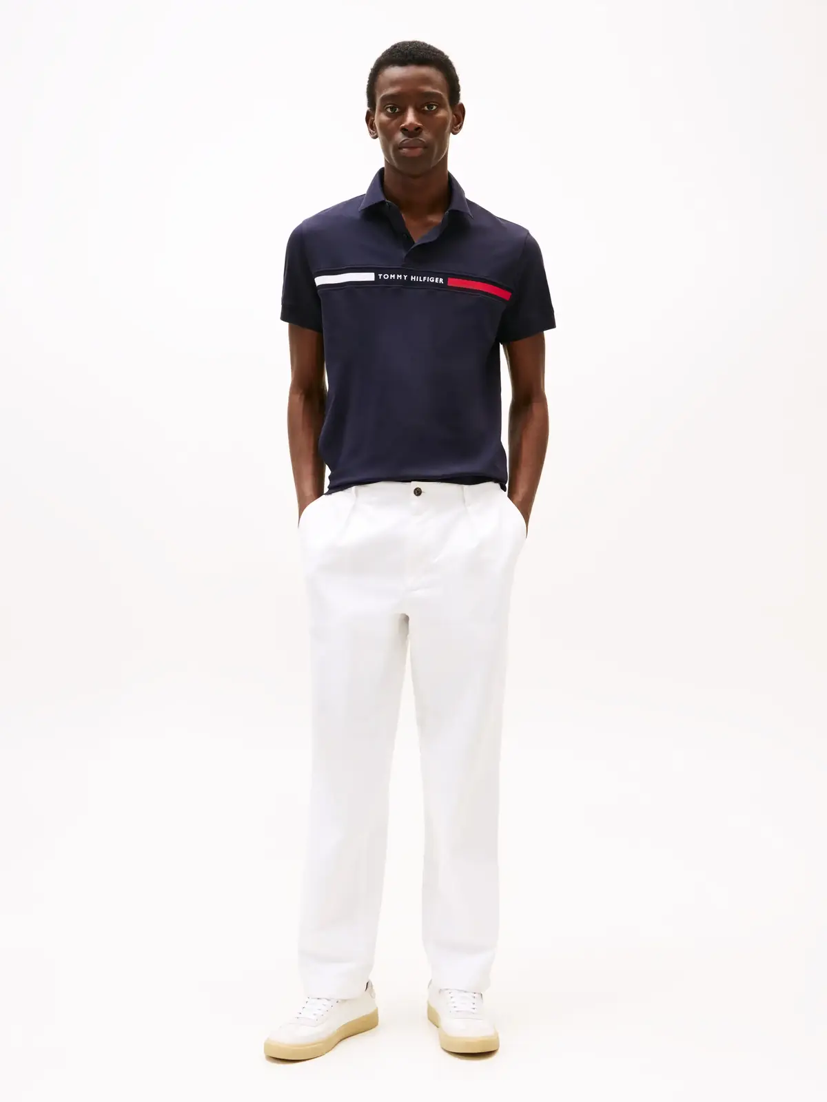 Tommy Hilfiger HILFIGER CHEST INSER, DW5 Siyah Erkek T-Shirt & Polo