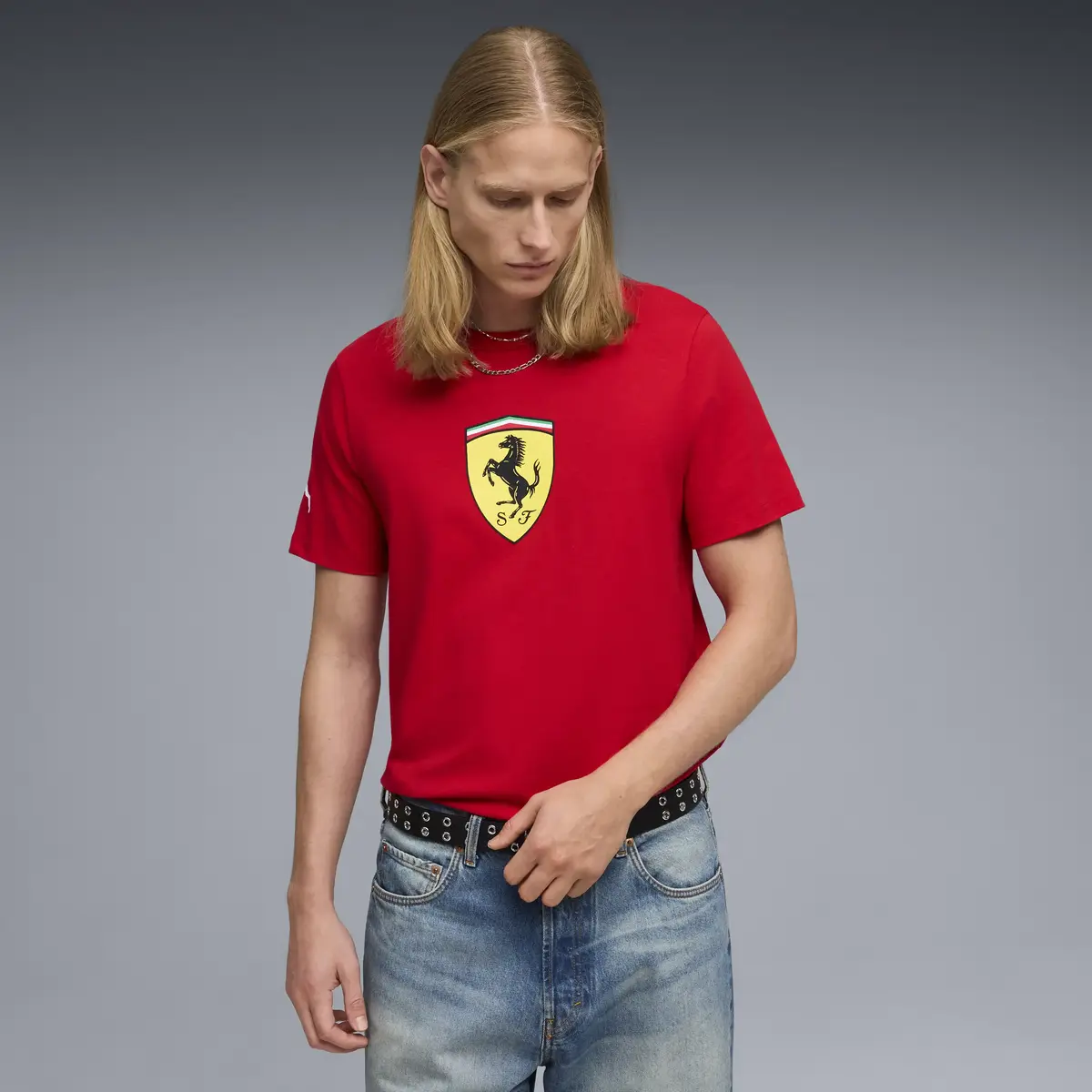 Puma Ferrari Colored Shield Tee Kırmızı Erkek T-Shirt