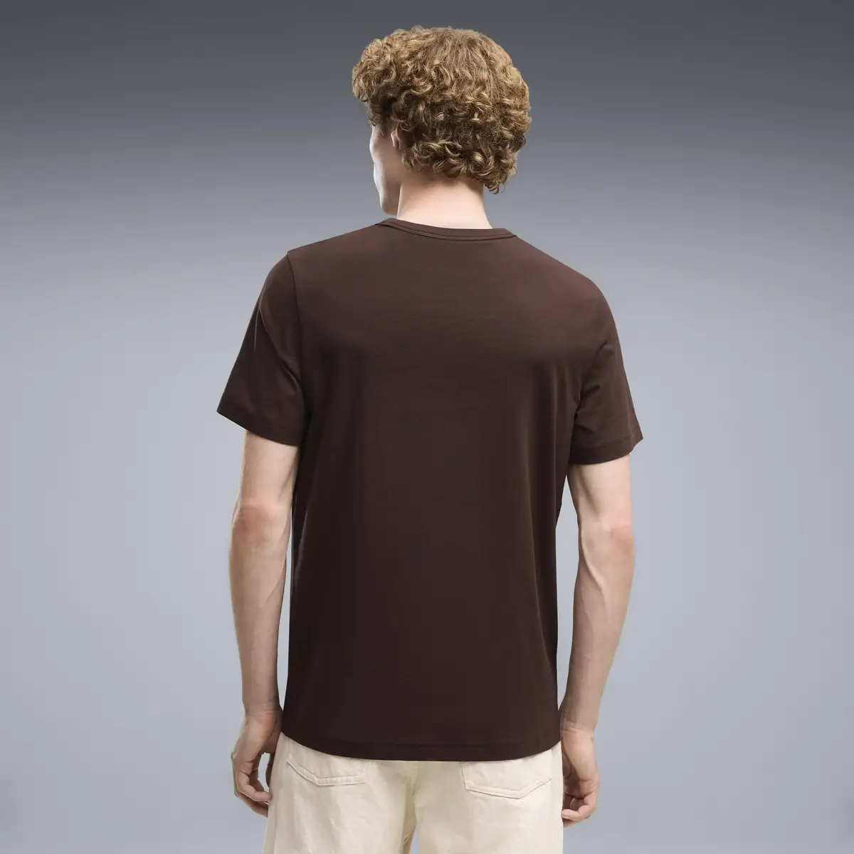 PUMA ESS ELEVATED Tee Kahverengi Erkek T-Shirt
