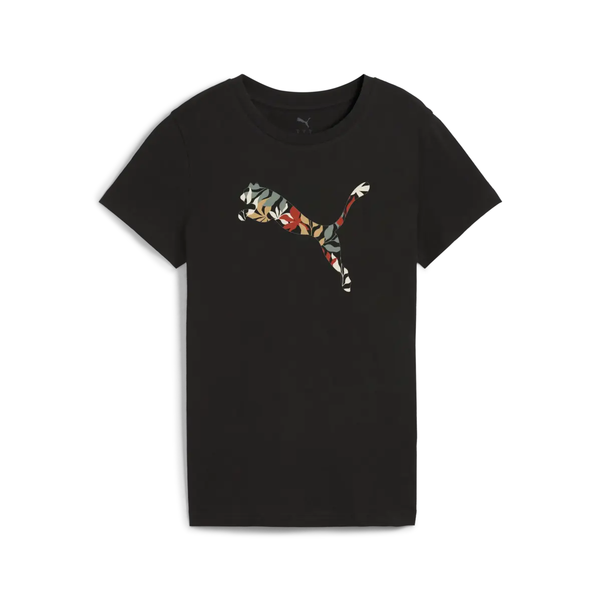 Puma GRAPHICS Floral Cat Logo Tee Siyah Kadın T-Shirt & Polo