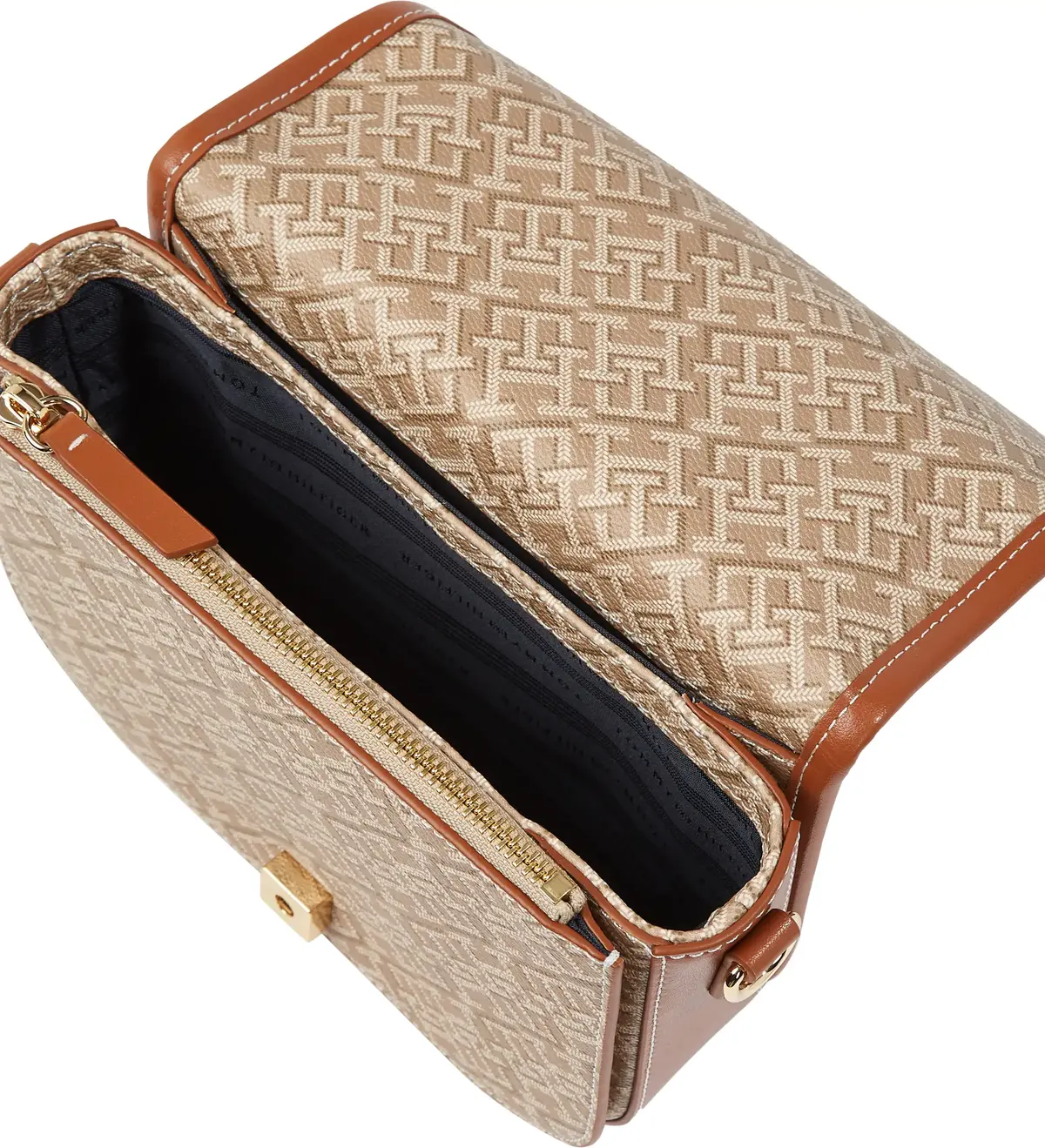 Tommy Hilfiger TH MONOPLAY LEATHER, RBT Bej Kadın Çanta & Cüzdan