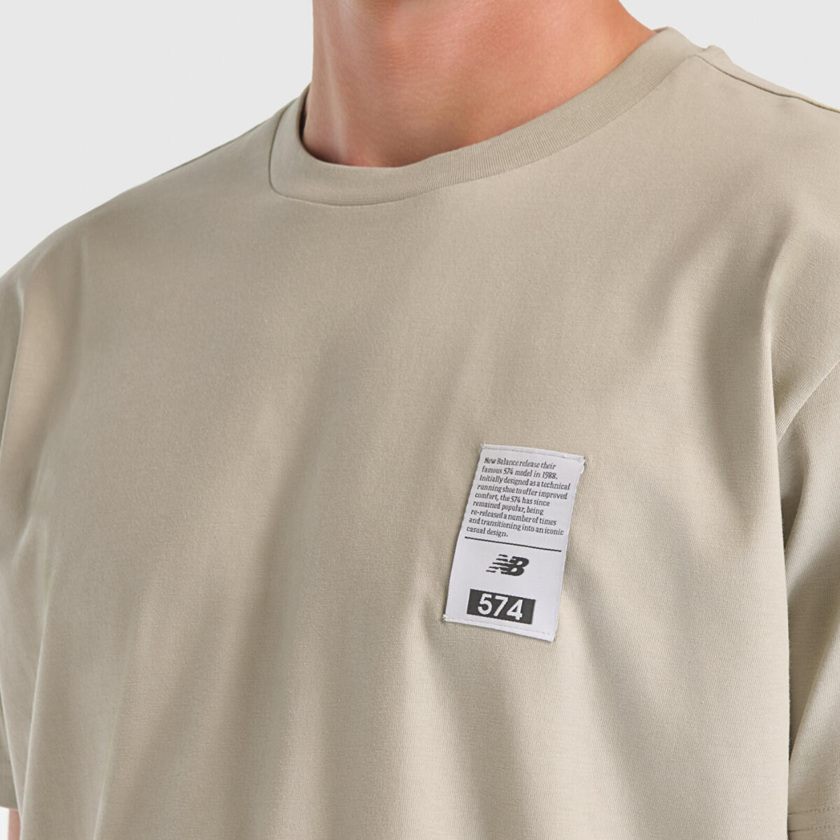 NB Lifestyle Erkek Bej T-Shirt