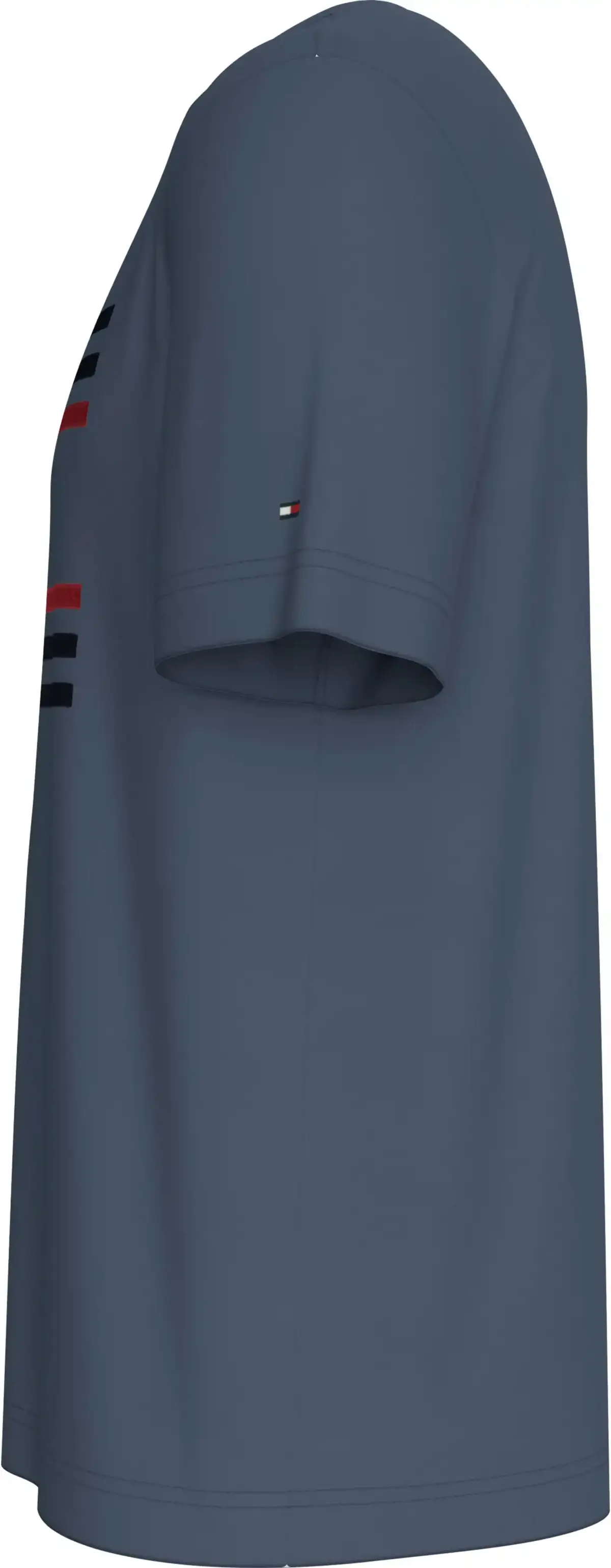 Tommy Hilfiger GROSSGRAIN FLAG TEE Erkek Mavi T-Shirt