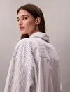 Calvin Klein COTTON POPLIN SHIRT Beyaz Kadın Pijama Gömleği