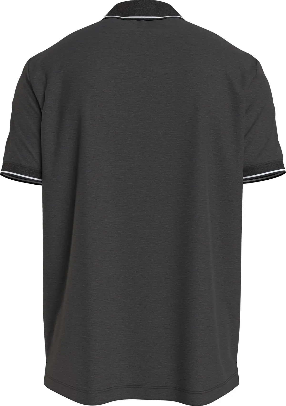 Calvin Klein STRETCH PIQUE TIPPIN Erkek Siyah Polo T-Shirt