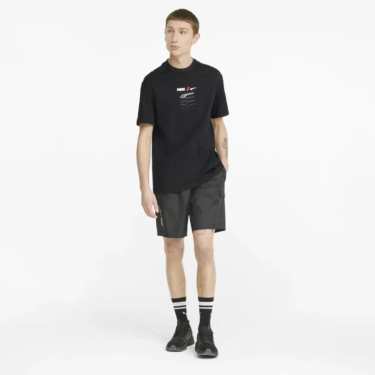 Puma RAD/CAL Graphic Tee Siyah Erkek T-Shirt & Polo