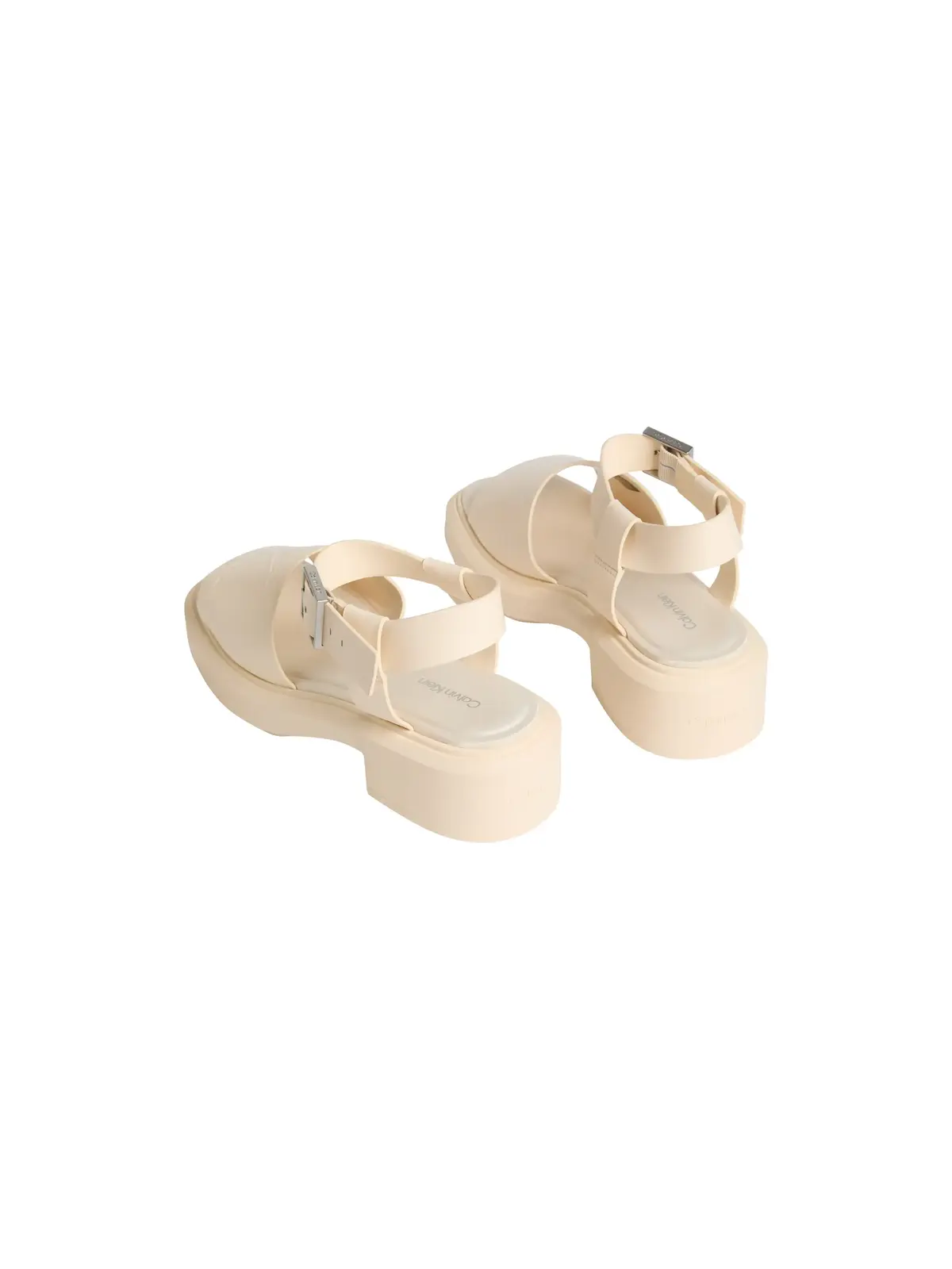 Calvin Klein CHUNKY SANDAL LTH MG, Z01 Bej Kadın Sandalet