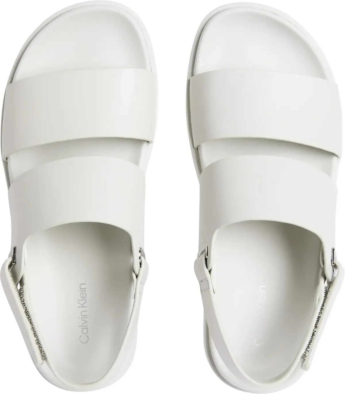 Calvin Klein FLAT ADJ SANDAL EYEL, CJH Beyaz Kadın Terlik