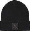 Calvin Klein EMBLEM PATCH FINE RIB BEANIE Siyah Erkek Bere