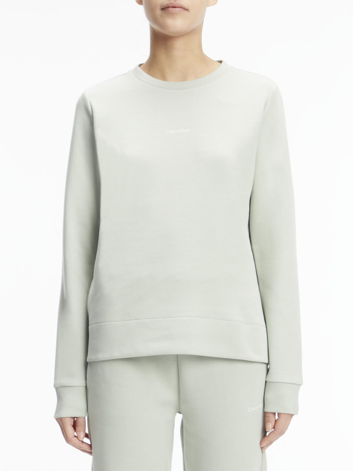 Calvin Klein MICRO LOGO ESS SWEAT Kadın Yeşil Sweatshirt