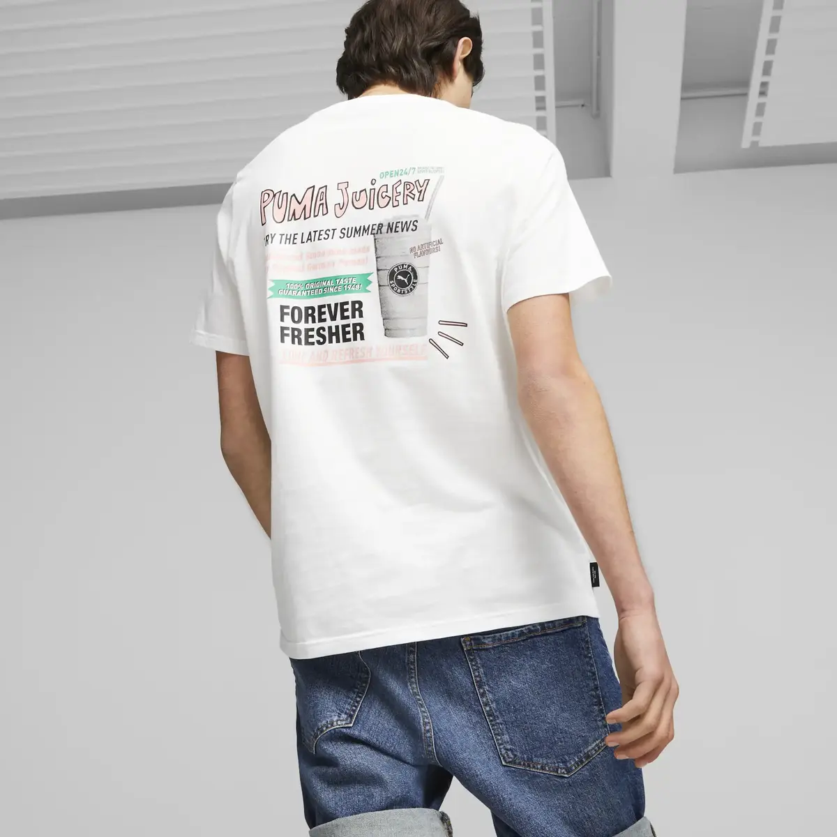 Puma GRAPHICS PUMA JUICERY Tee Beyaz Erkek T-shirt