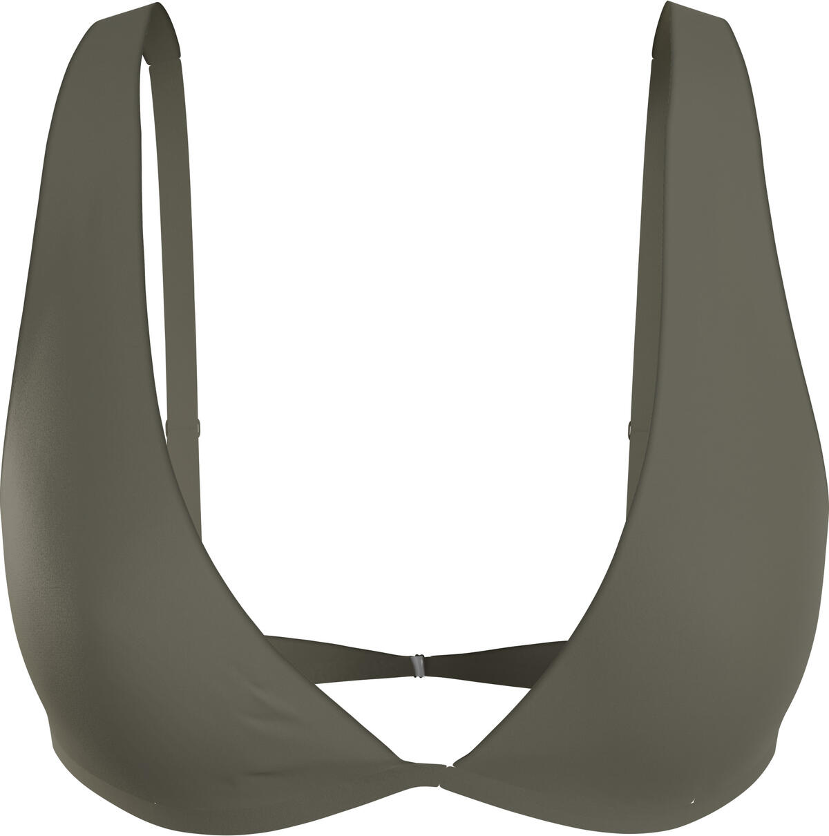 Calvin Klein FIXED TRIANGLE-RP Kadın Yeşil Bikini Üstü