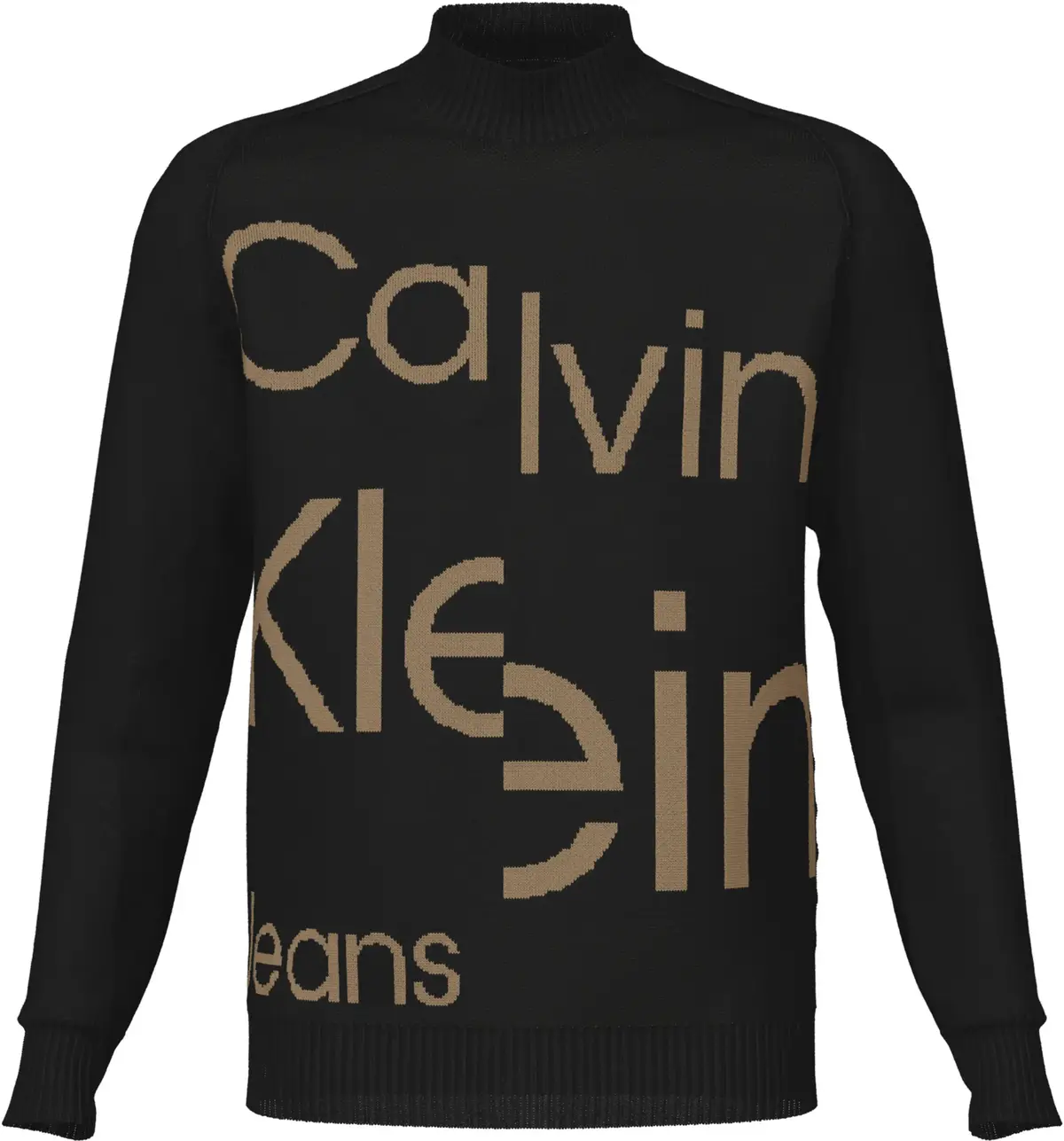 Calvin Klein BOLD DISRUPTED LOGO Erkek Siyah Kazak