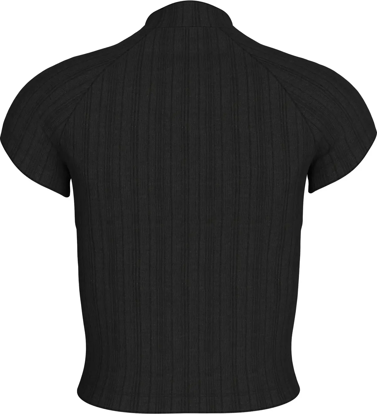 Calvin Klein WARM TEXTURE RIB MOC, BEH Siyah Kadın T-Shirt & Polo