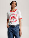 Tommy Hilfiger REG VARSITY FLOCK C- Kadın Krem T-Shirt