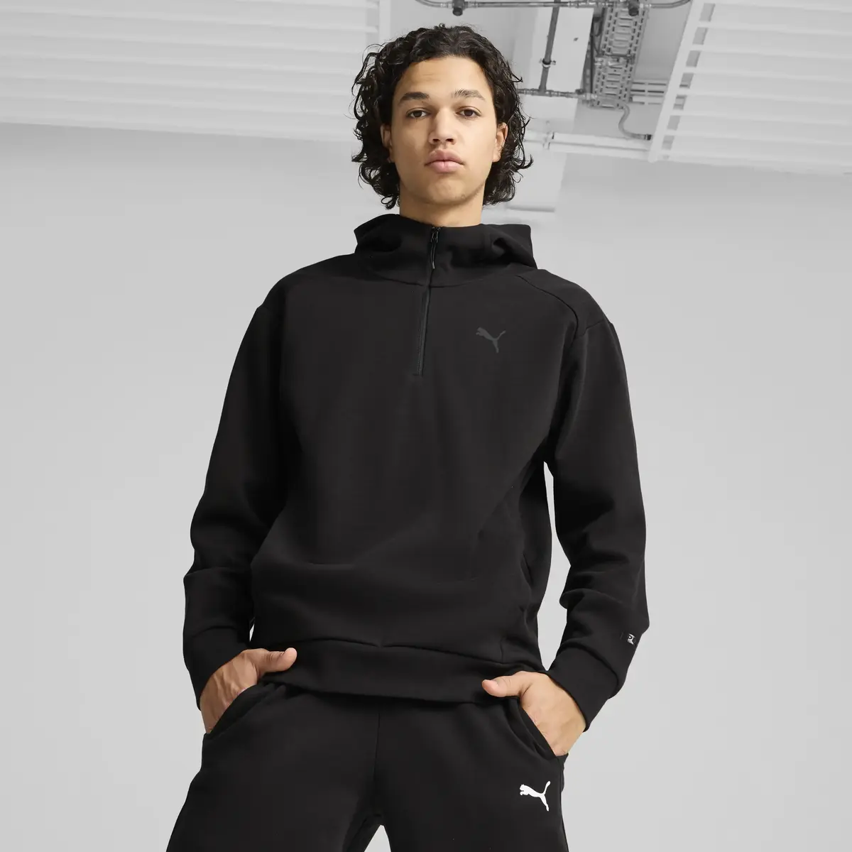 Puma RAD/CAL Hooded Half-Zip Siyah Erkek Sweatshirt