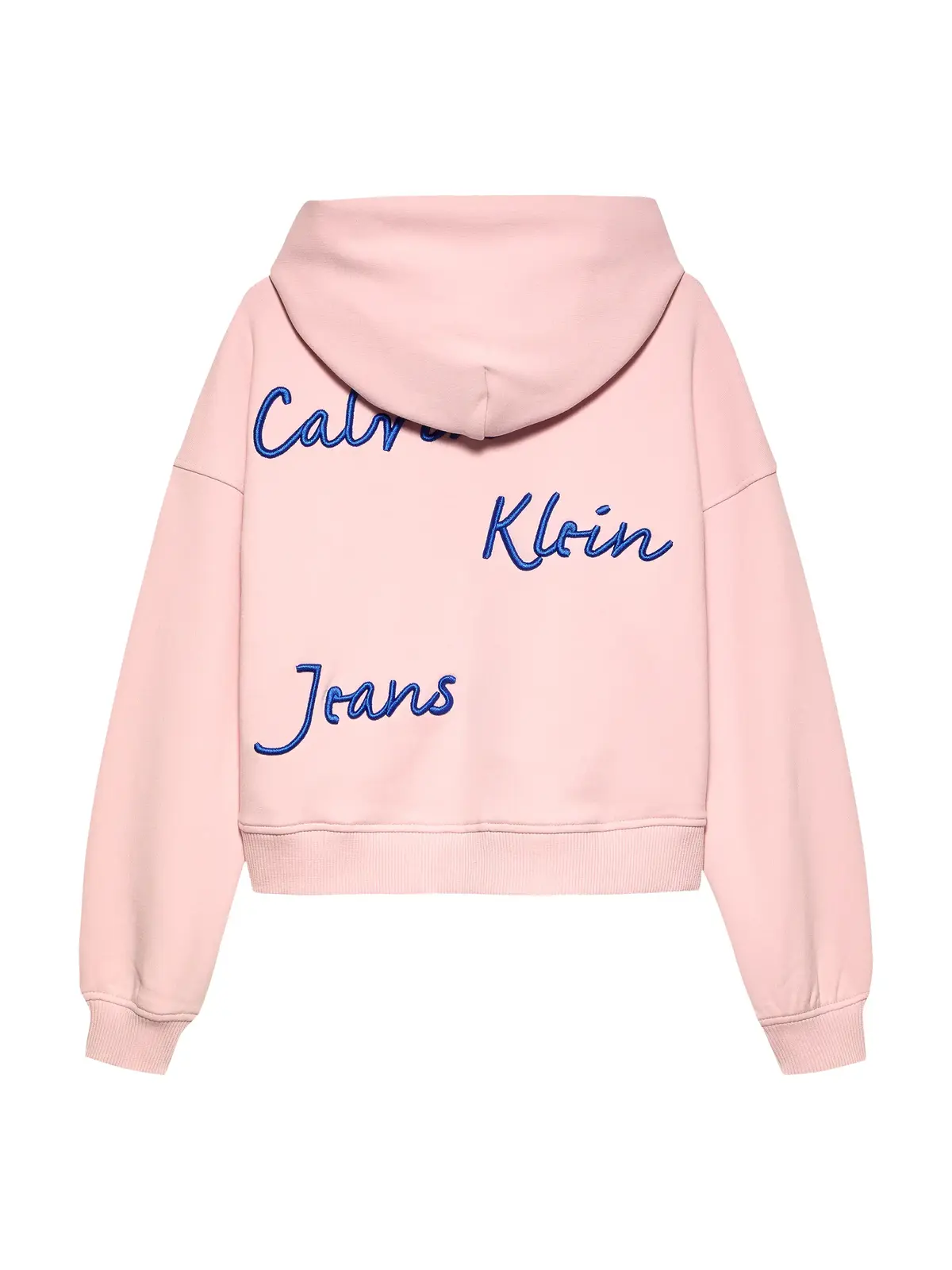 Calvin Klein HANDWRITING LOGO HOO Pembe Çocuk Kapüşonlu Sweatshirt