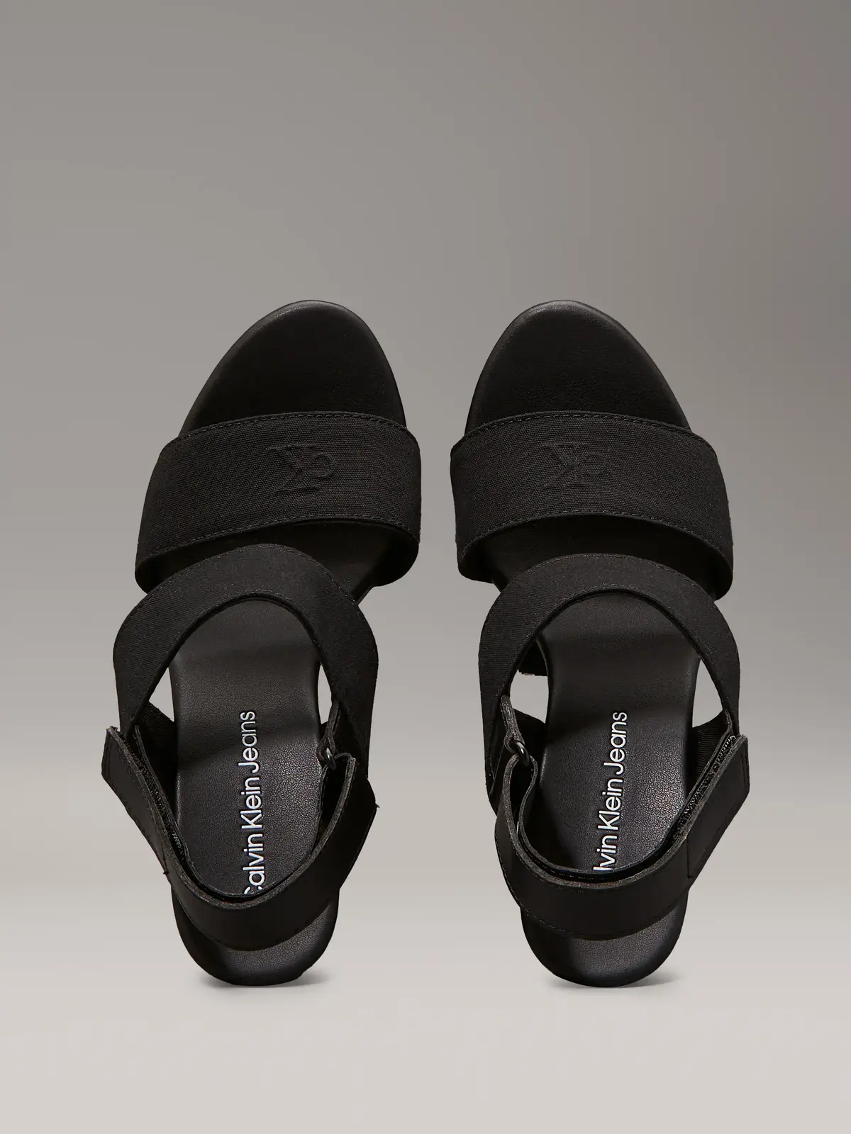 Calvin Klein WEDGE SANDAL WEBBING, 0GJ Siyah Kadın Terlik