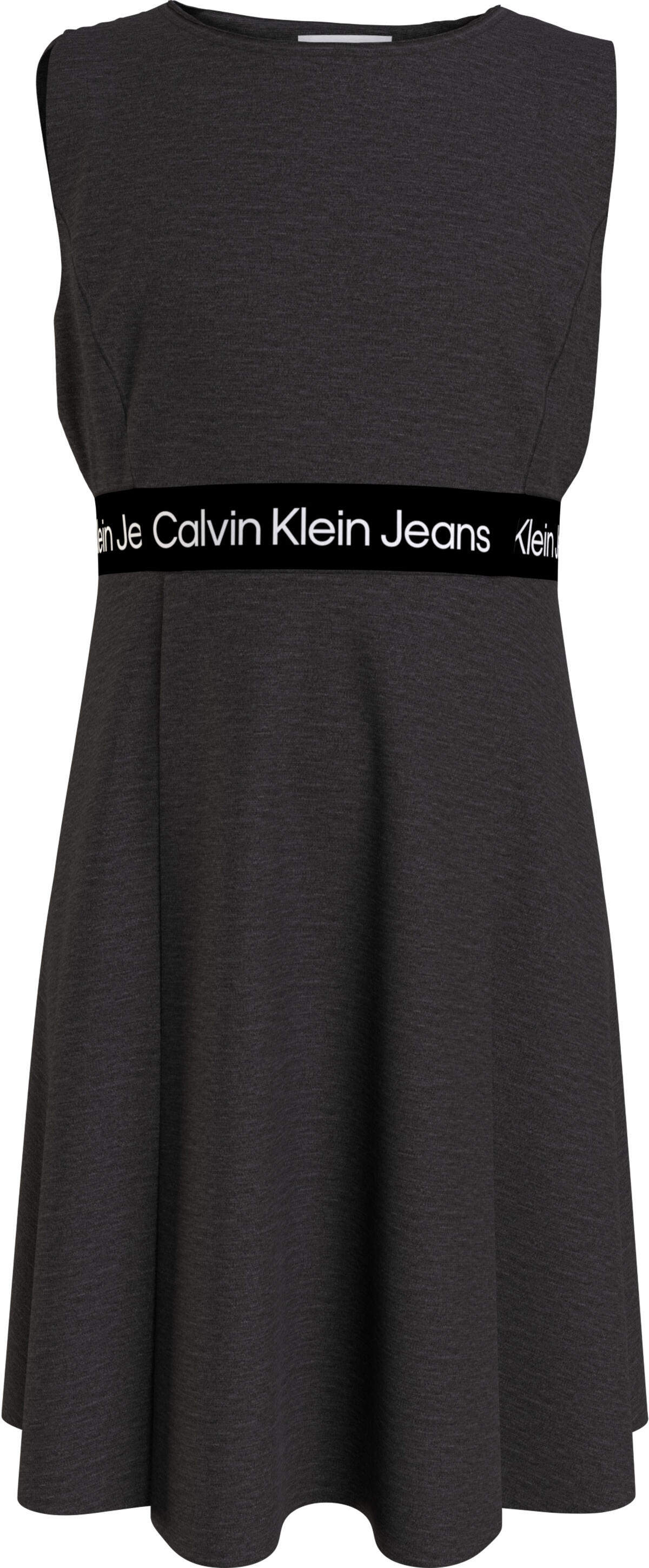 Calvin Klein LOGO TAPE PUNTO SLEE Kadın Siyah Elbise