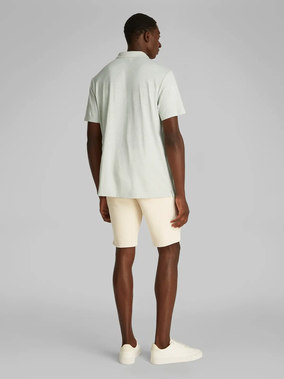 Calvin Klein LINEN COTTON CUBAN Gri Erkek Tişört