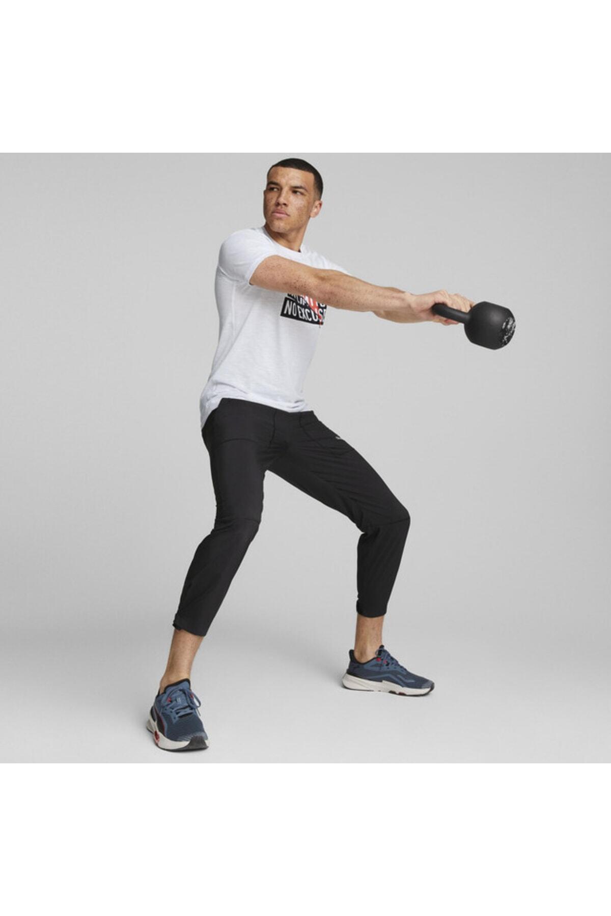 Puma Performance Slogan Cat Tee Beyaz Erkek Koşu Ve Performans T-Shirt