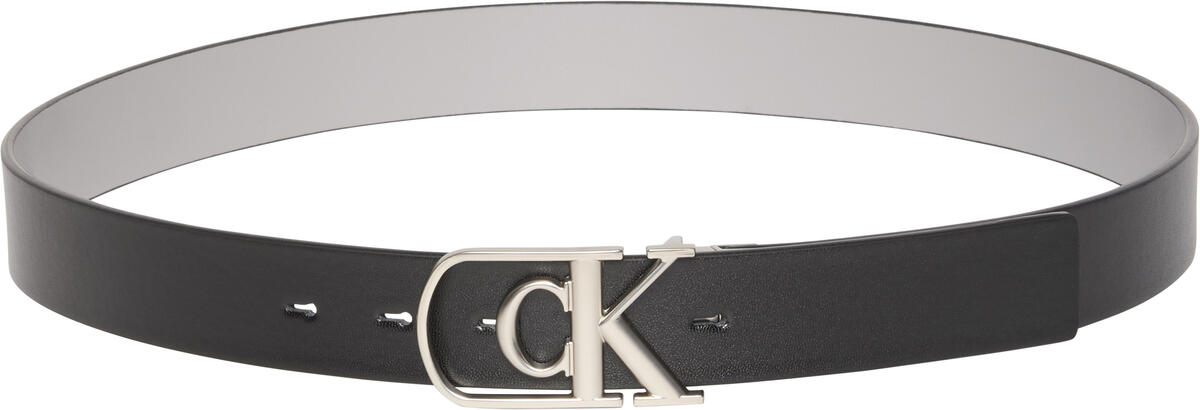 Calvin Klein CURVE MONOGRAM BUCKLE 32MM REV Gri Erkek Kemer Calvin Klein CURVE MONOGRAM BUCKLE 32MM REV Gri Erkek Kemer