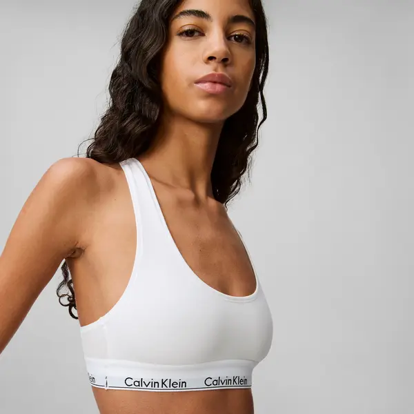 Calvin Klein UNLINED BRALETTE Beyaz Kadın Bralet