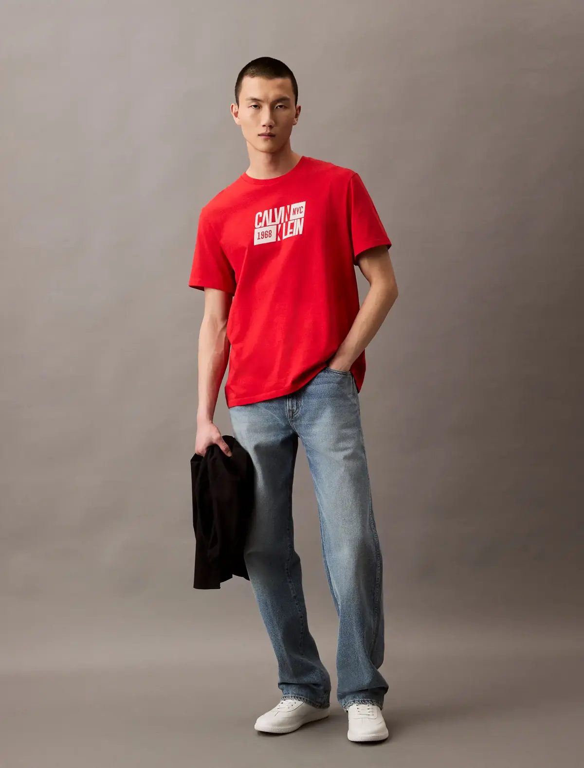 Calvin Klein SS SPORT LOGO CLASSI, TNC Kırmızı Erkek T-Shirt & Polo