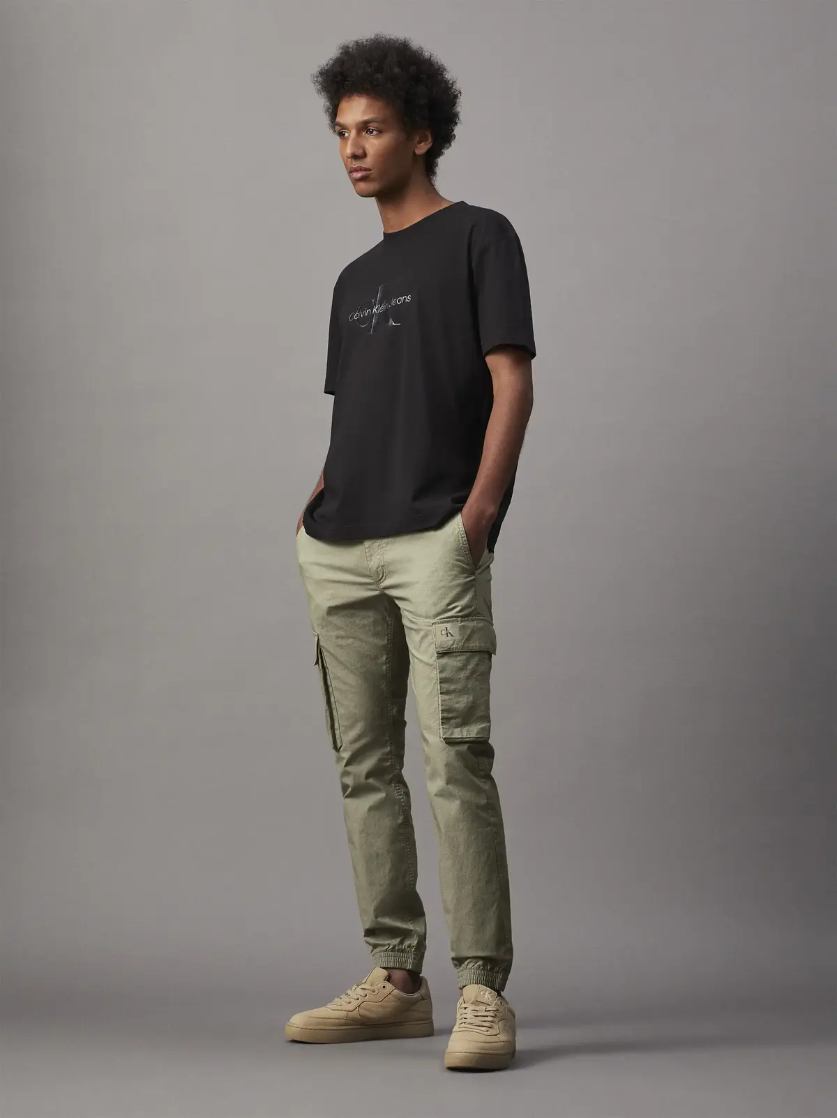 Calvin Klein SKINNY CARGO, PK8 Yeşil Erkek Pantolon