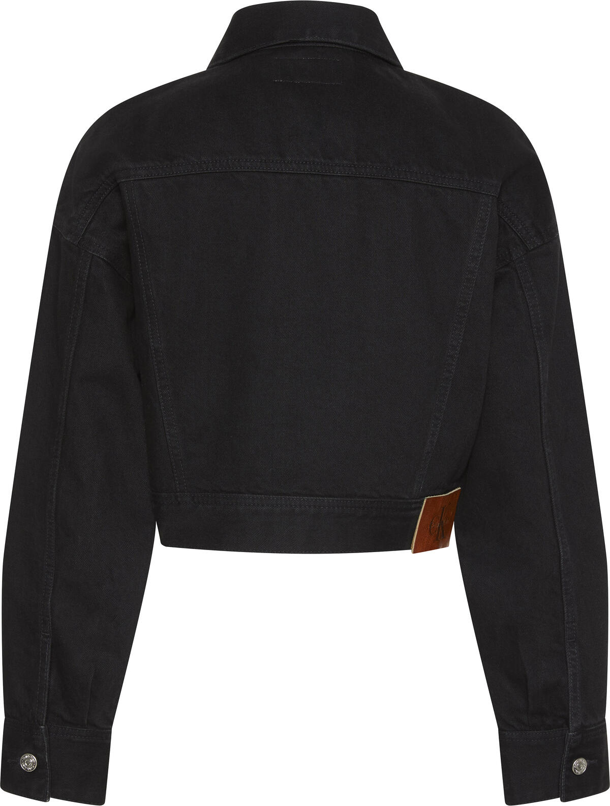 Calvin Klein DENIM CROPPED JACKET SOFT BLACK Siyah Kadın Kot Ceket Calvin Klein DENIM CROPPED JACKET SOFT BLACK Siyah Kadın Kot Ceket