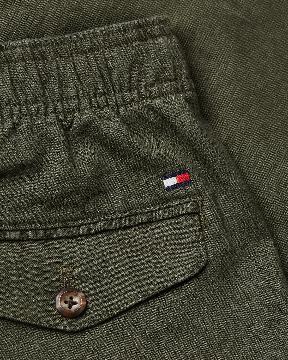 Tommy Hilfiger HARLEM PO LINEN SHOR, RBN Yeşil Erkek Şort