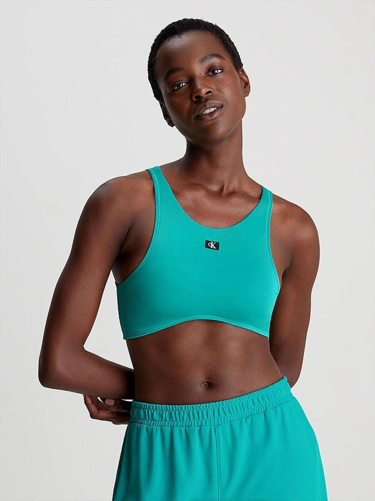 Calvin Klein CROP TOP, D09 Kadın Yeşil Bralet