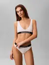 Calvin Klein SCOOP BRALETTE Beyaz Bralet Bikini Üst
