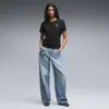PUMA WARDROBE ESS Slim Tee Siyah Kadın T-Shirt