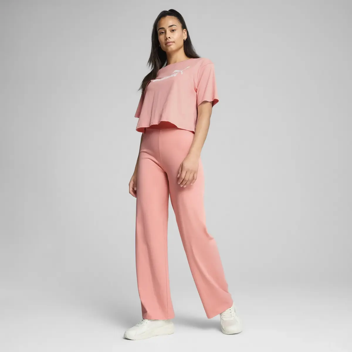 PUMA ESS Cropped No. 1 Logo Tee Pembe Kadın Crop