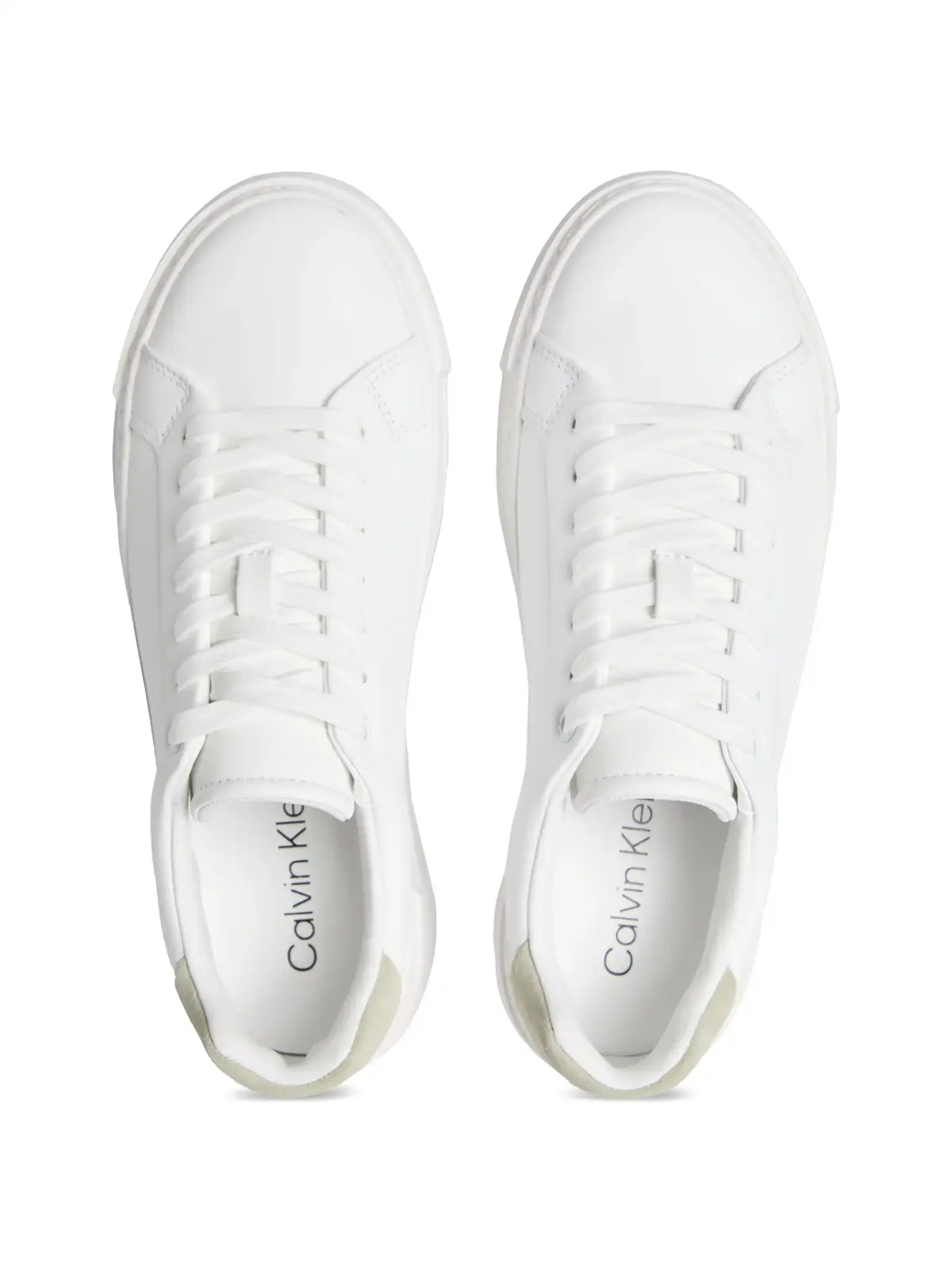 Calvin Klein FF CUPSOLE LACE UP L, 0K6 Beyaz Kadın Spor Ayakkabı & Sneaker