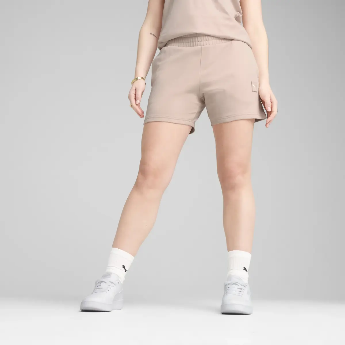 Puma ESS ELEVATEDMid-RiseShorts5" Pembe Kadın Şort