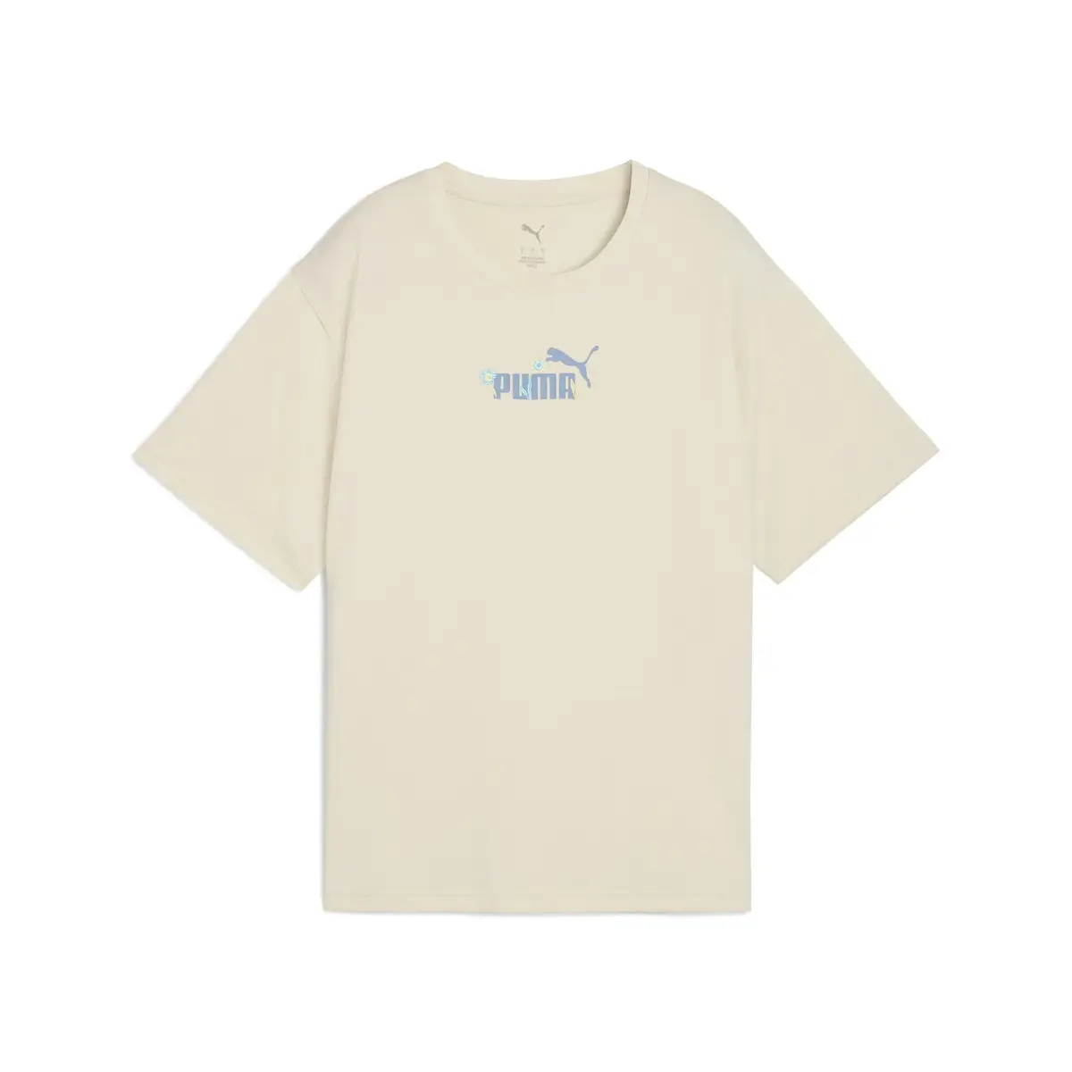 Puma ESS NATURE 2.0 Relaxed Tee Krem Kadın T-Shirt