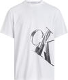 Calvin Klein HYPER REAL SLANTED C Erkek Beyaz T-Shirt