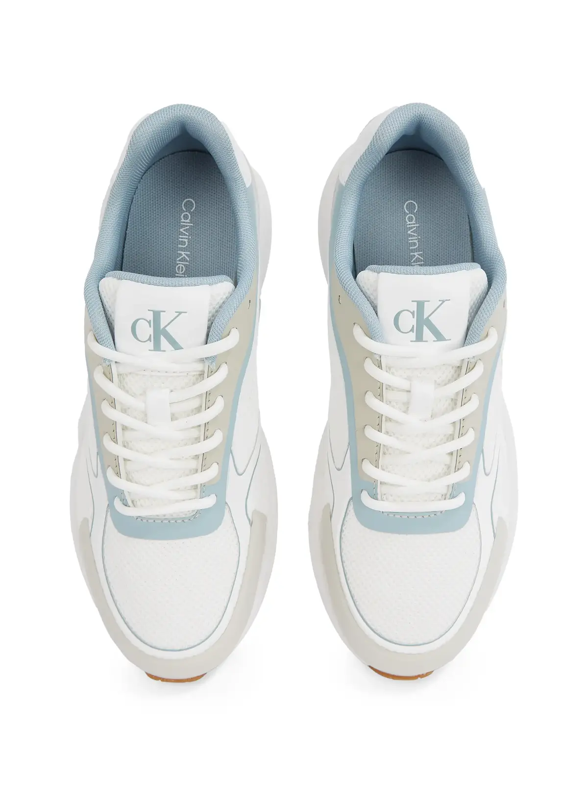 Calvin Klein RETRO TENNIS KNIT MG Beyaz-Mavi Kadın Sneaker