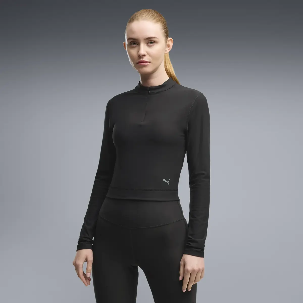 Puma W Cloudspun Zip LS Siyah Kadın Sweatshirt