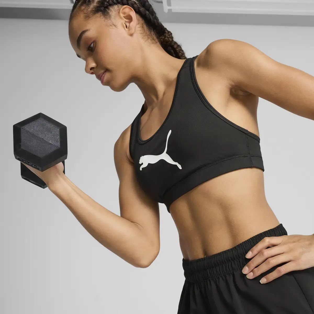 Puma 4KEEPS BRA - P - MID Siyah Kadın Sporcu Sütyeni